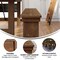 Flash Furniture HERCULES Series 8' x 12'' Antique Rustic Solid Pine Folding Farm Bench with 3 Legs XA-B-96X12-L-GG - alternate 9